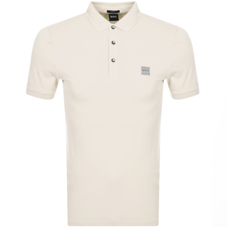 Alternative Image for ProductBOSS Passenger Short Sleeved Polo T Shirt Beige1